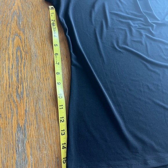 Worthington Black Relaxed Blouse Gathered Short Sleeve Size XL - Picture 5 of 8